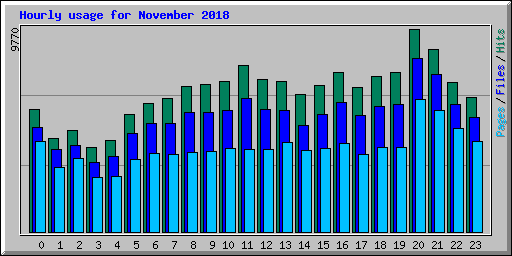 Hourly usage for November 2018