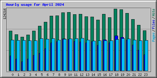 Hourly usage for April 2024