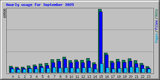 Hourly usage for September 2025