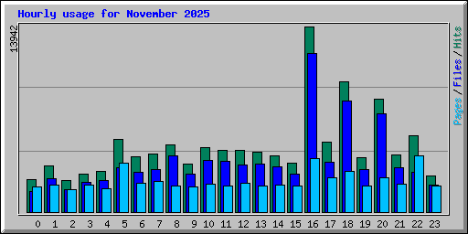 Hourly usage for November 2025