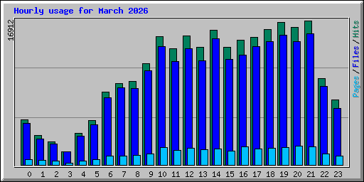 Hourly usage for March 2026